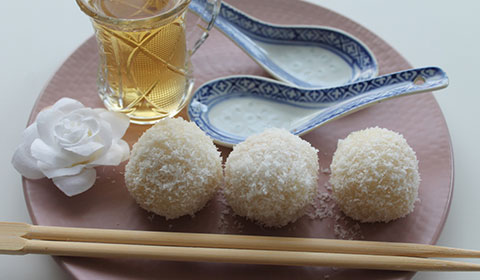 Perles de coco, dessert asiatique
